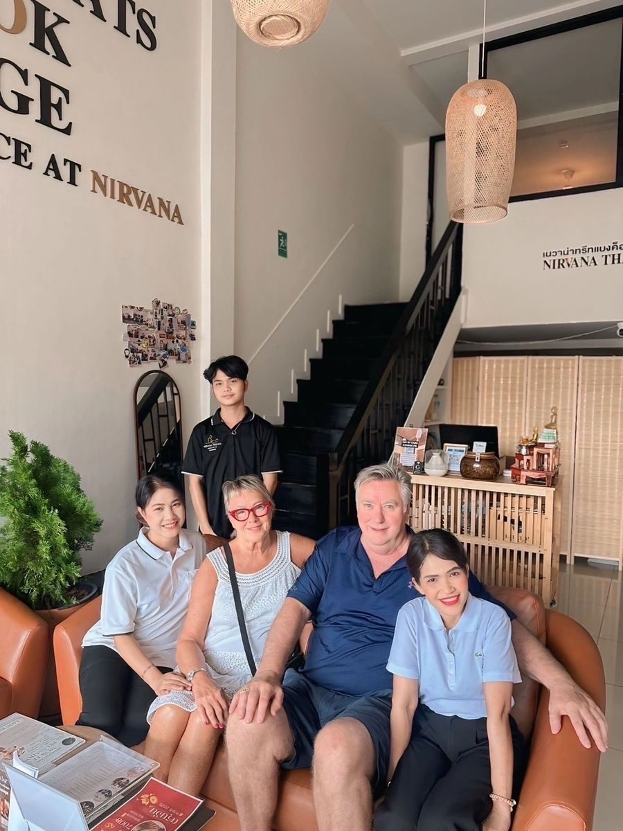 The calm, warmly-lit interior of Nirvana Treats Bangkok Massage on Sukhumvit 85